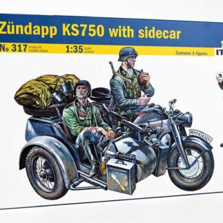 0317 Мотоцикл Цундапп ZUNDAPP KS750 WITH SIDECAR 1/35 Италери