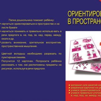 Папка дошкольника "Ориентировка в пространстве" ИП Бурдина С.В.