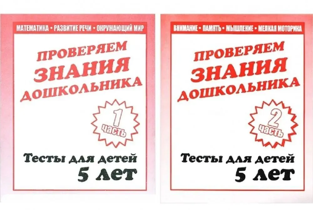Тетрадь Проверяем знания дошкольника 5лет 2 части ИП Бурдина С.В.