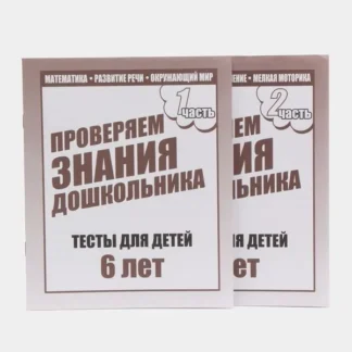 Тетрадь Проверяем знания дошкольника 6лет 2 части ИП Бурдина С.В.